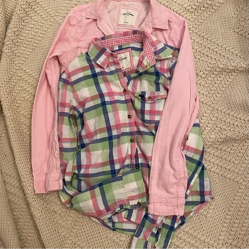 Set of 2 vintage Abercrombie shirts, size medium and large